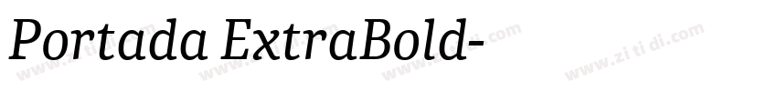 Portada ExtraBold字体转换
